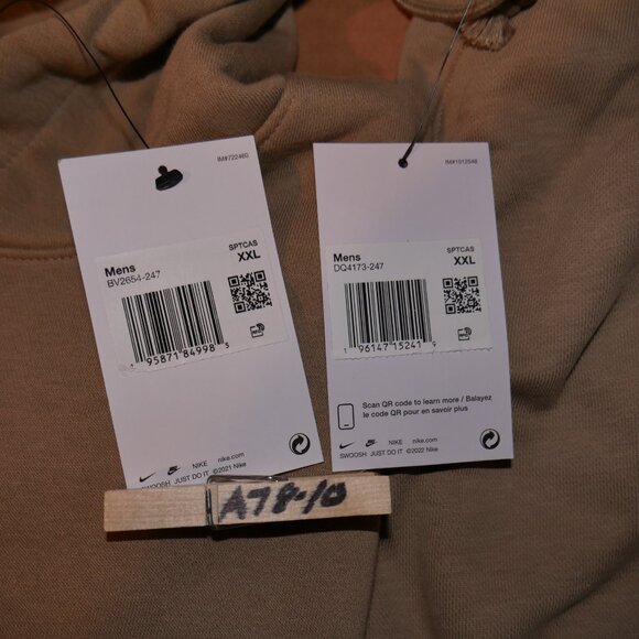 Nike NSW Fleece Sweatsuit Size 2XL Tracksuit Matching Outfit Khaki Beige NWT - Picture 11 of 12